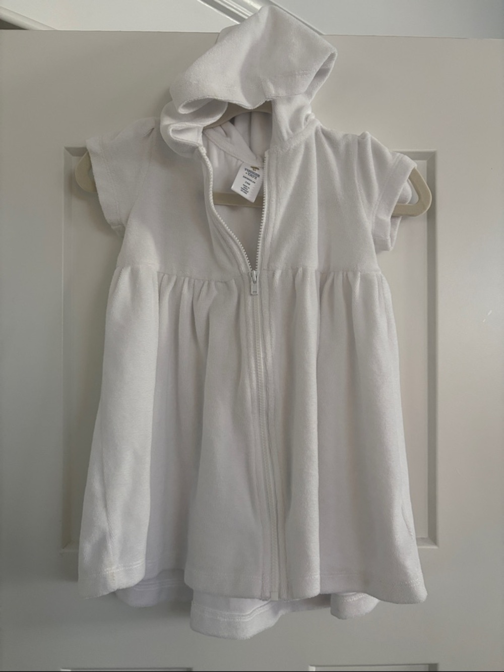 Tucker + Tate White Hooded Zip Bathingsuit Coverup Baby Girl